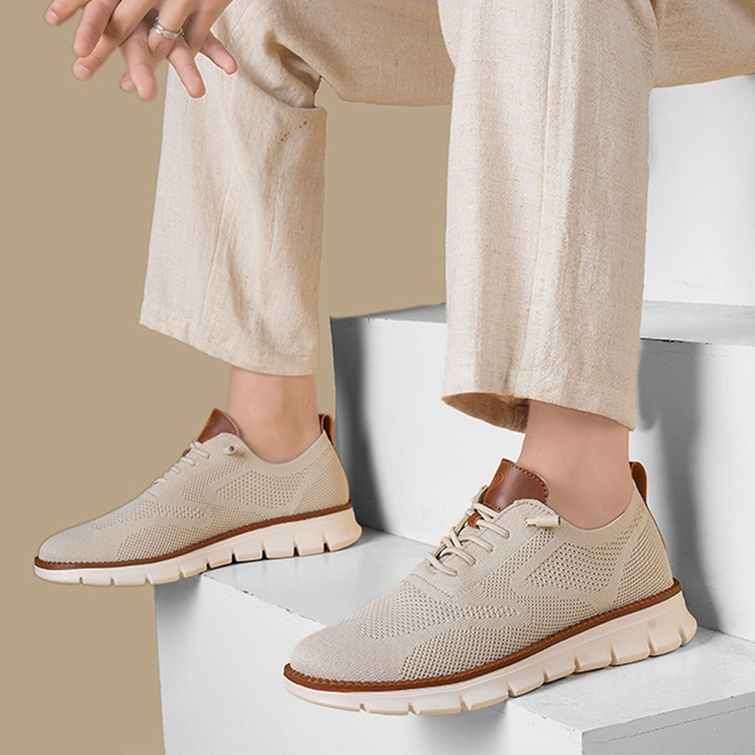 St. James - Urban Eleganta och Bekväma Herrsneakers – Stenfärg