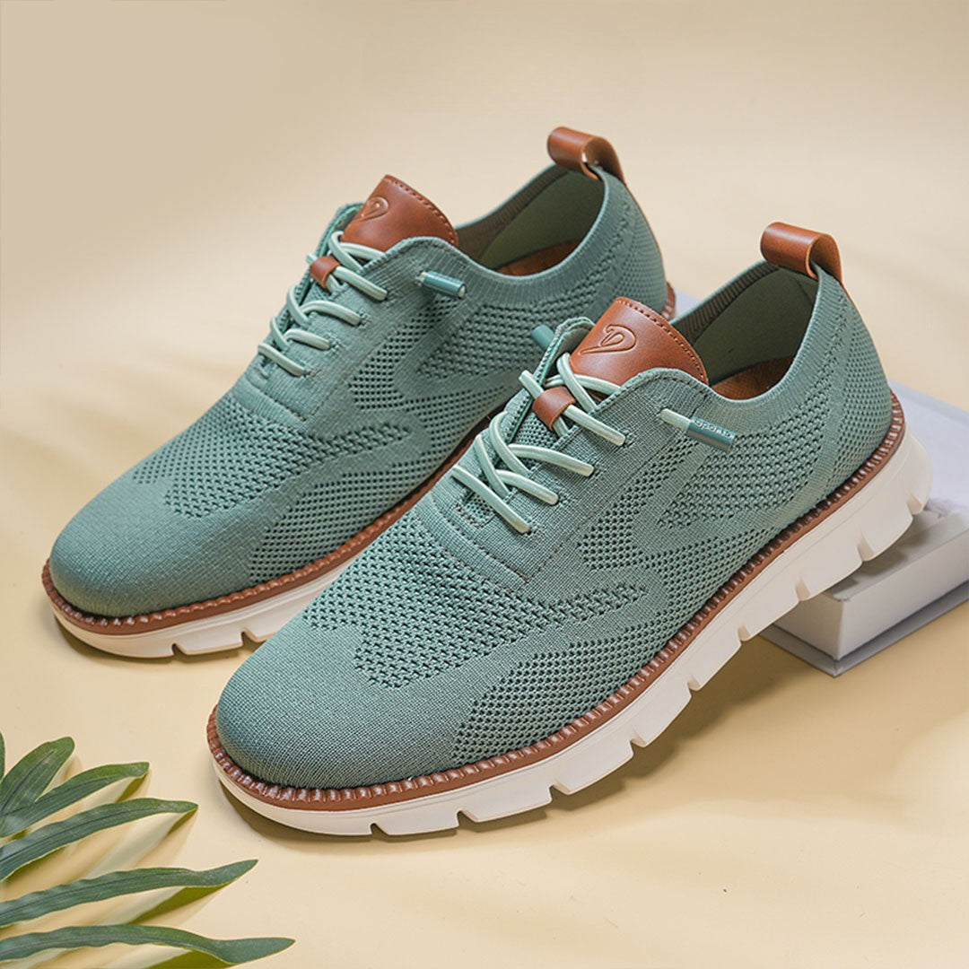 St. James - Urban Eleganta och Bekväma Herrsneakers – Blågrön