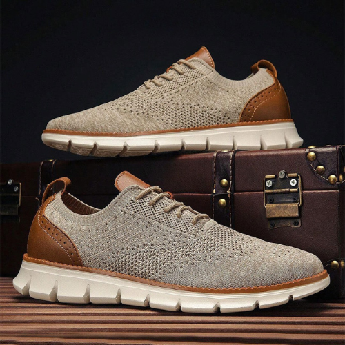 St. James - Flexknite Andningsbara och Bekväma Sneakers - Brun