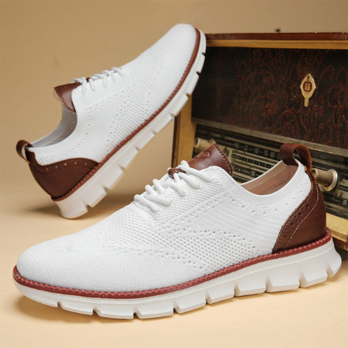 St. James - Flexknite Andningsbara och Bekväma Sneakers - Vit