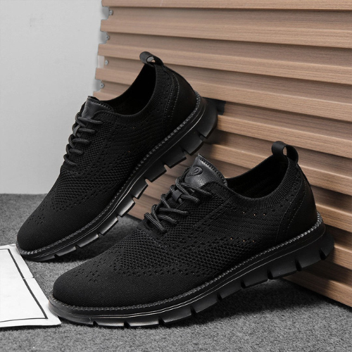 St. James - Flexknite Andningsbara och Bekväma Sneakers - Svart