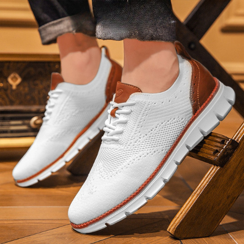St. James - Flexknite Andningsbara och Bekväma Sneakers - Vit