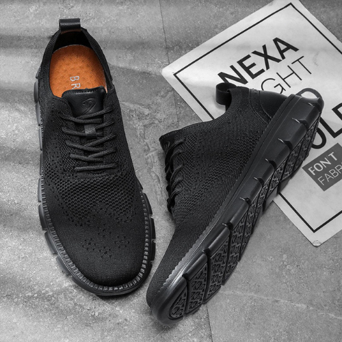 St. James - Flexknite Andningsbara och Bekväma Sneakers - Svart