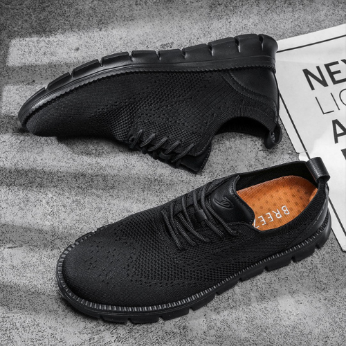 St. James - Flexknite Andningsbara och Bekväma Sneakers - Svart