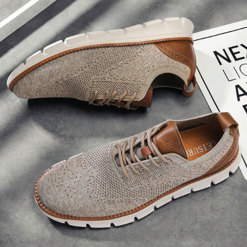 St. James - Flexknite Andningsbara och Bekväma Sneakers - Brun