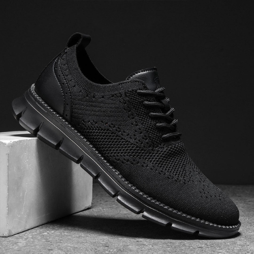 St. James - Flexknite Andningsbara och Bekväma Sneakers - Svart