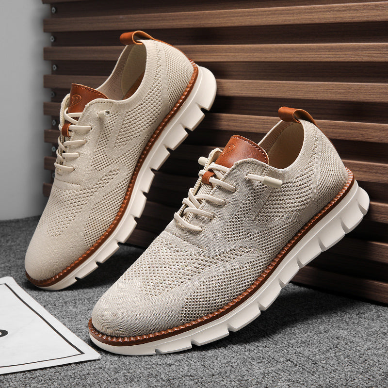 St. James - Urban Eleganta och Bekväma Herrsneakers – Stenfärg