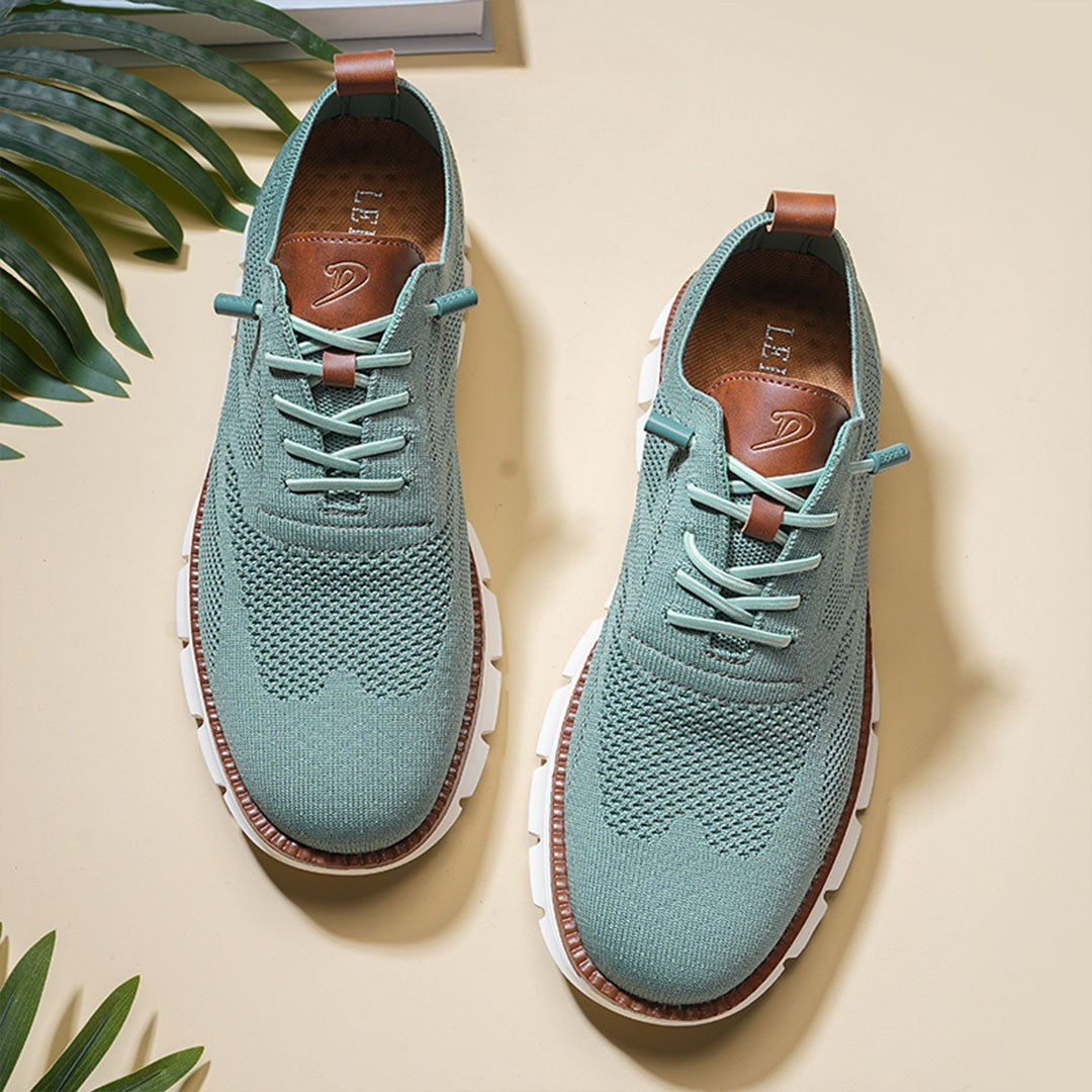 St. James - Urban Eleganta och Bekväma Herrsneakers – Blågrön