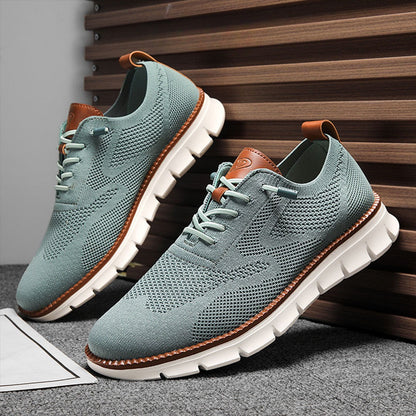 St. James - Urban Eleganta och Bekväma Herrsneakers – Blågrön
