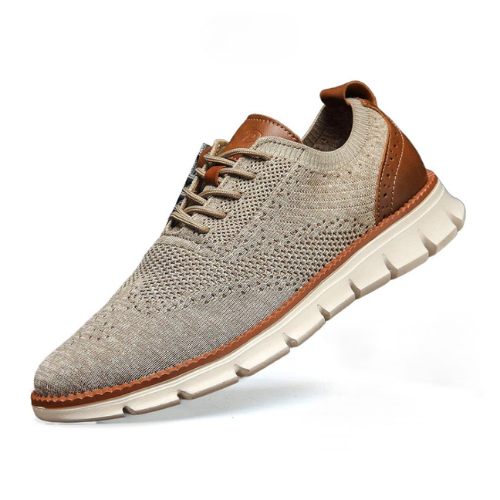 St. James - Flexknite Andningsbara och Bekväma Sneakers - Brun