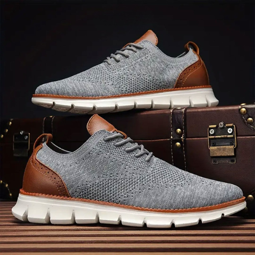 St. James - Flexknite Andningsbara och Bekväma Sneakers - Grå