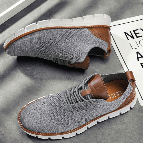 St. James - Flexknite Andningsbara och Bekväma Sneakers - Grå