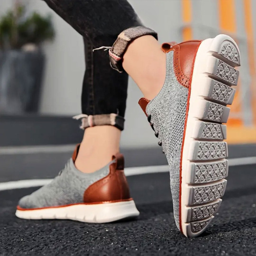 St. James - Flexknite Andningsbara och Bekväma Sneakers - Grå