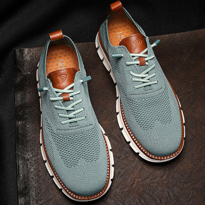 St. James - Urban Eleganta och Bekväma Herrsneakers – Blågrön